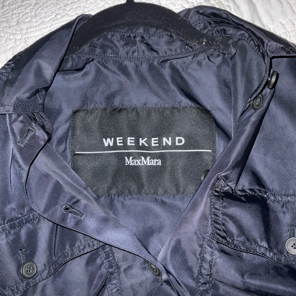 MaxMara Weekend Cremona Twill Shirt Jacket in Ultramarine - Picture 4 of 7